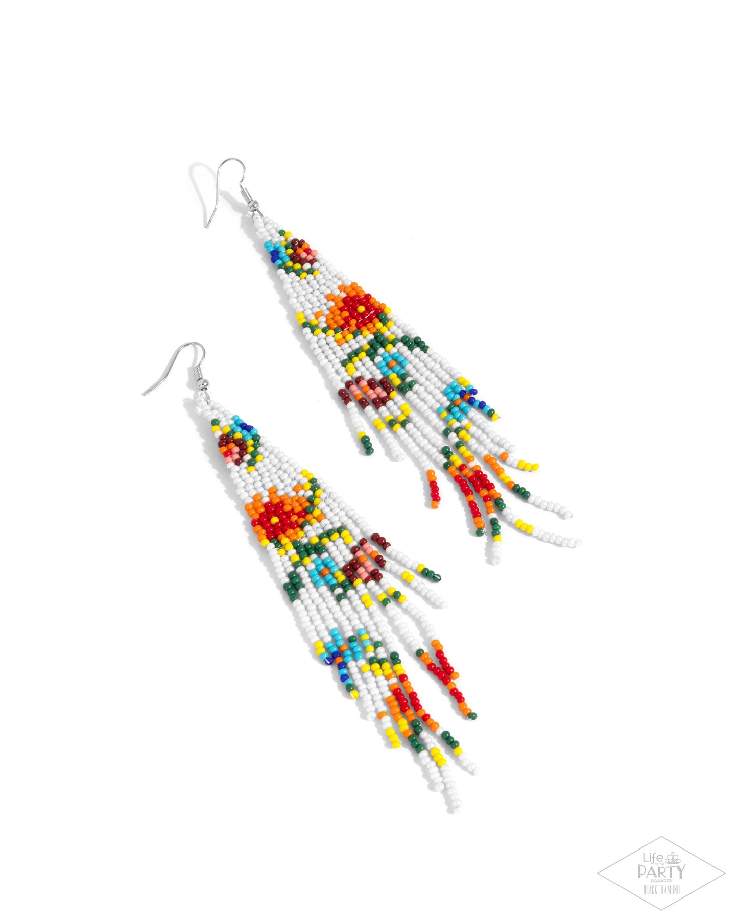Beaded Gardens - White Seed Bead Earring