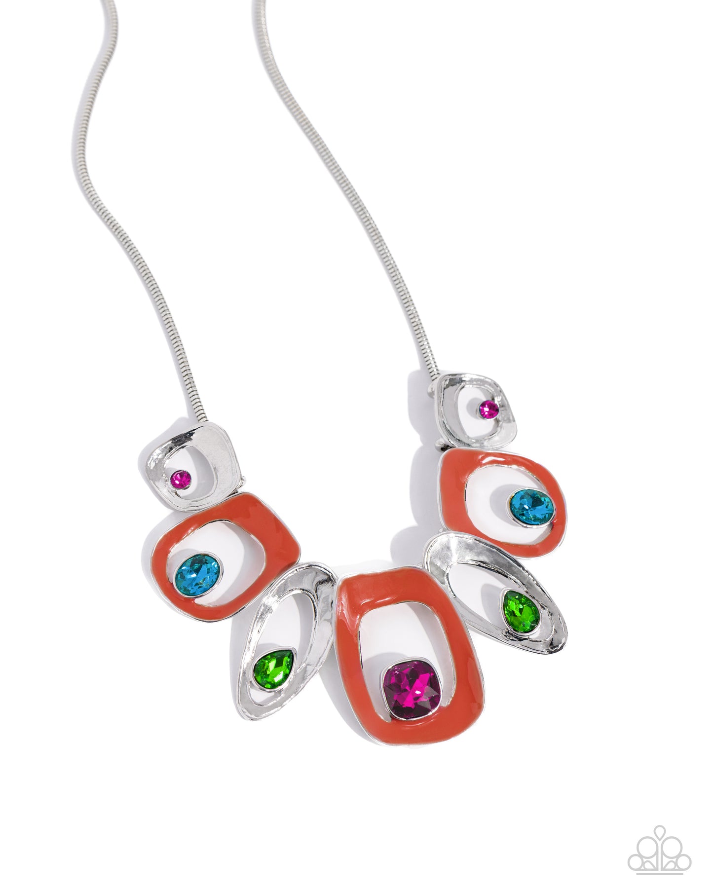 Poetically Painted - Orange Necklace
