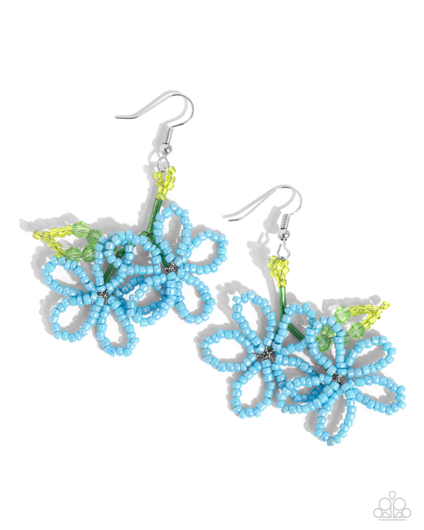 Beaded Blooms - Blue Seed Bead Earring