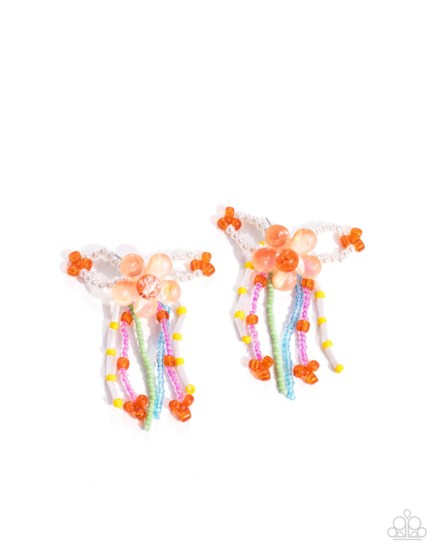 Japanese Blossoms - Orange Seed Bead Earring