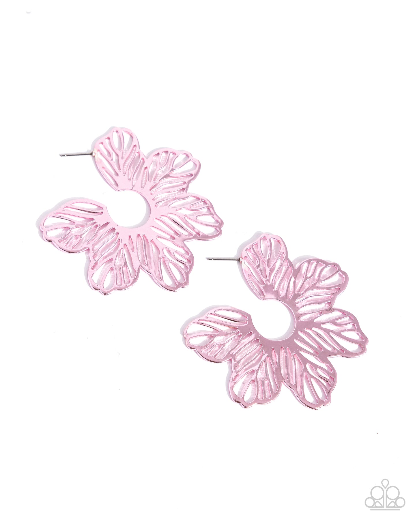 Floral Fame - Pink Hoop Earring