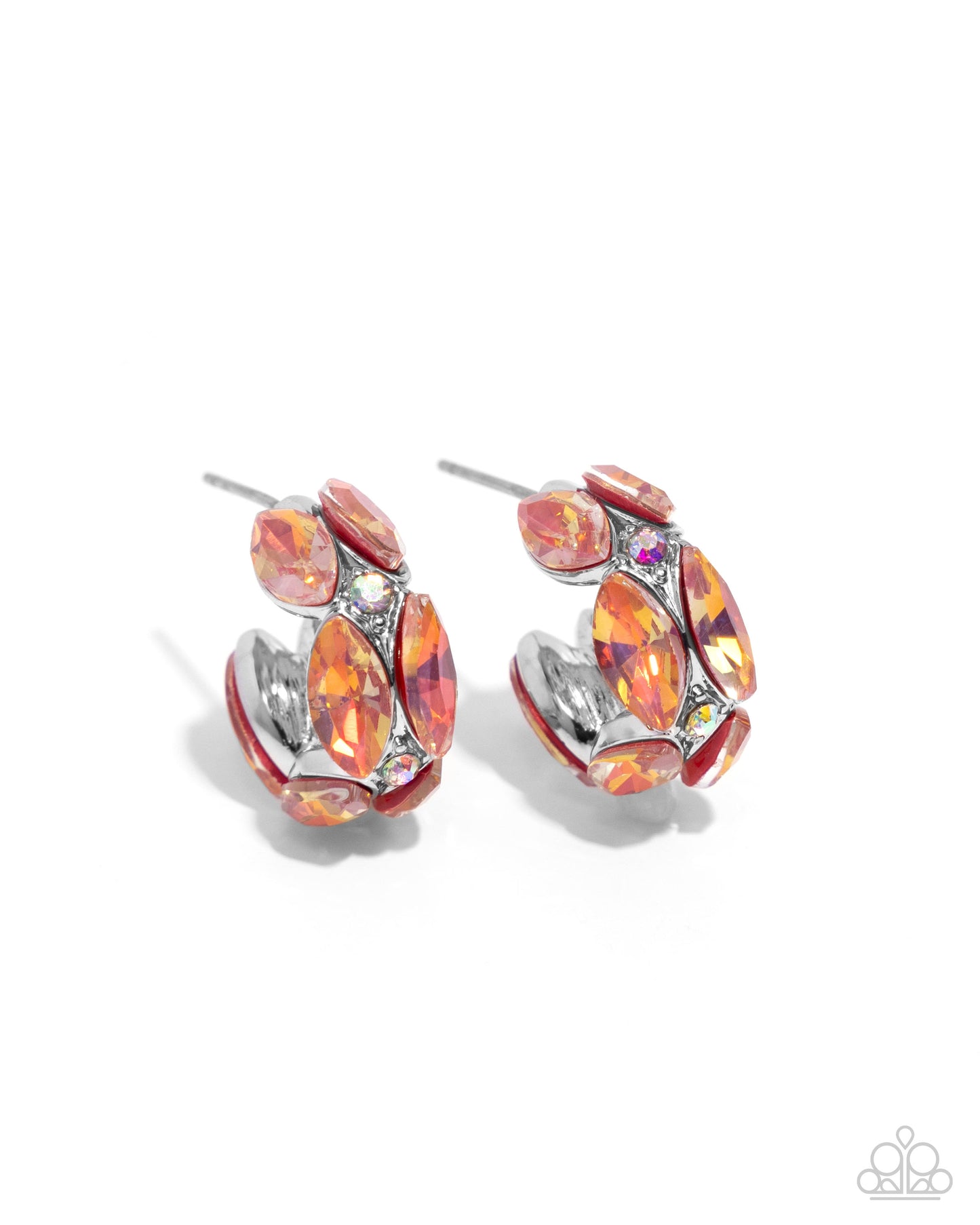 Dazzling Destiny - Orange Hoop Earring