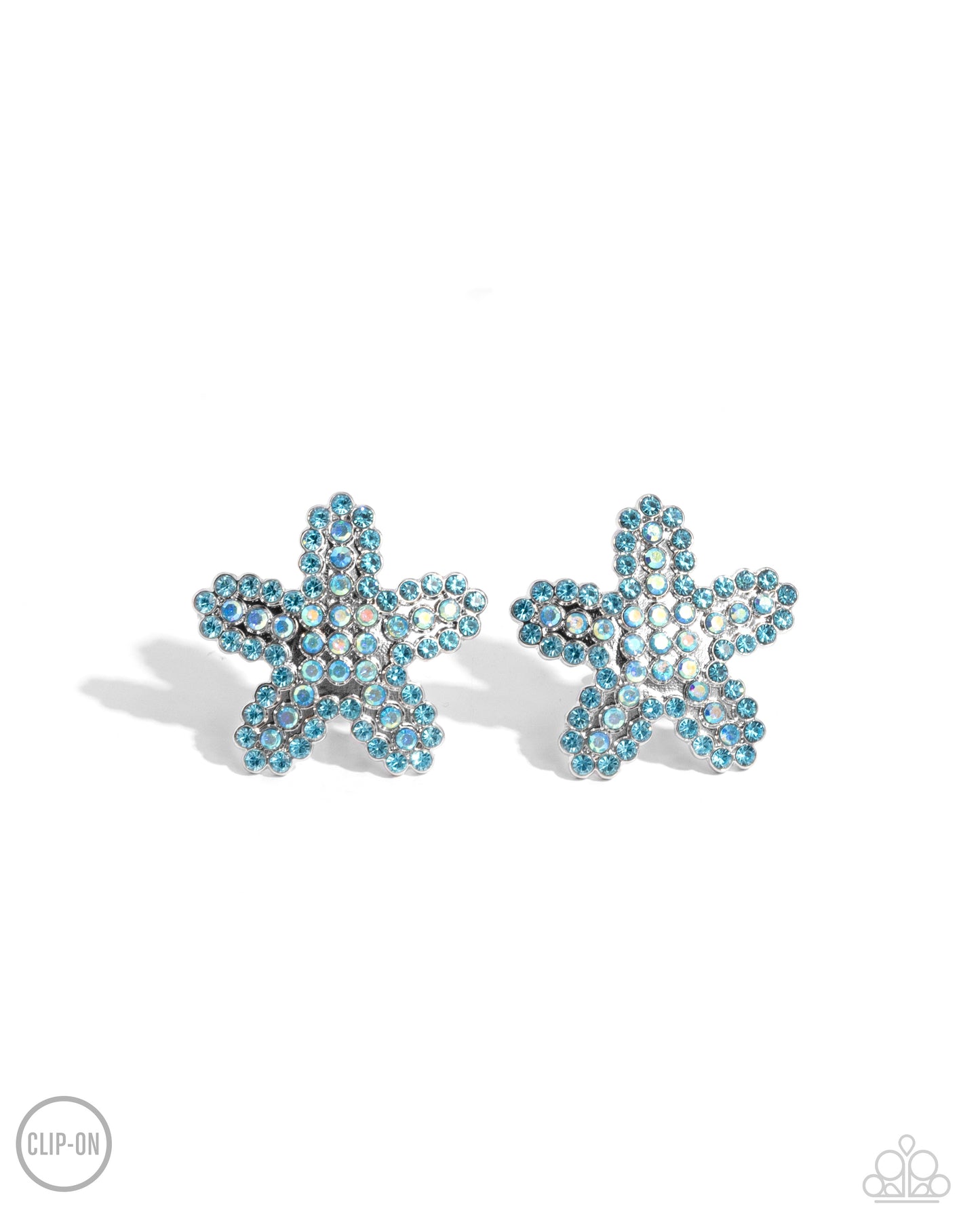 Starfish Serenade - Blue Clip On Earring