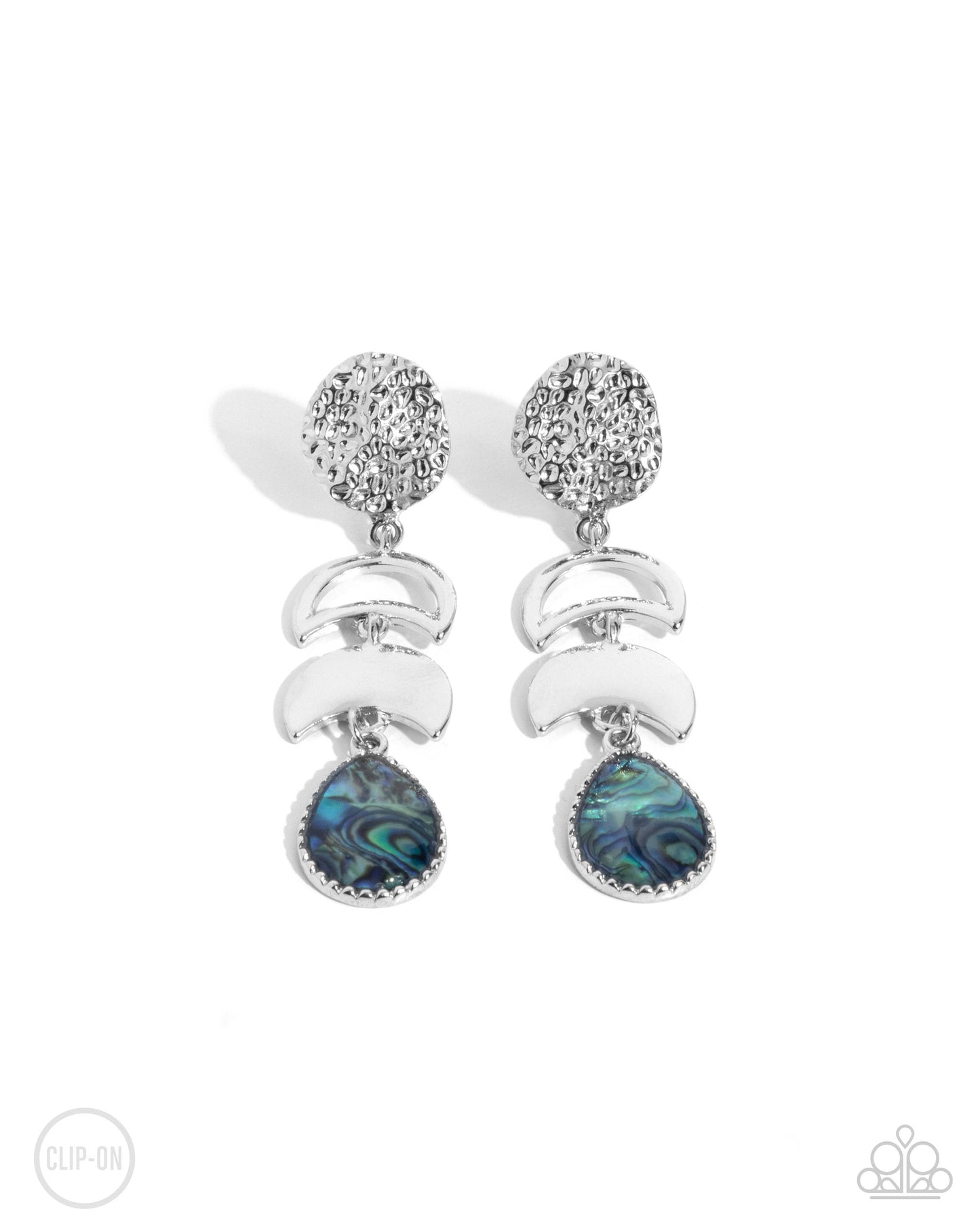 Celestial Character - Blue Clip On Earring