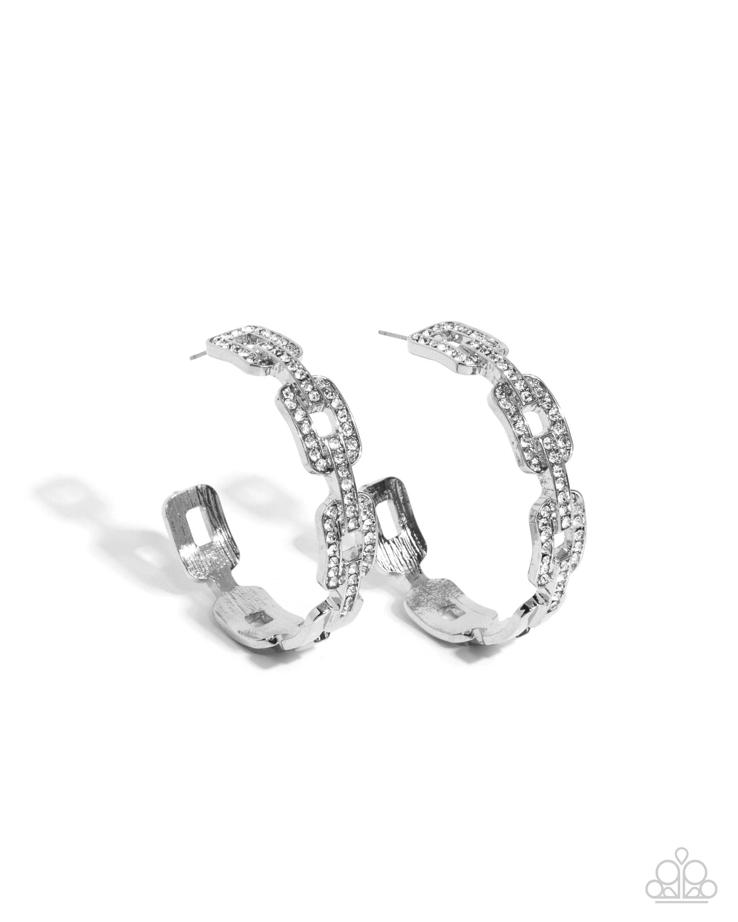 Downtown Decadence - White Hoop Earring