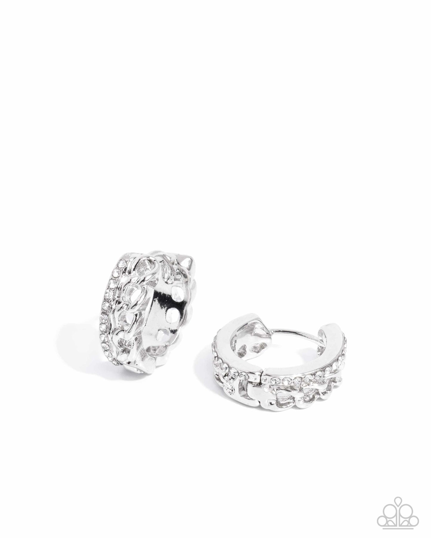 Lethal Layers - White Hoop Earring