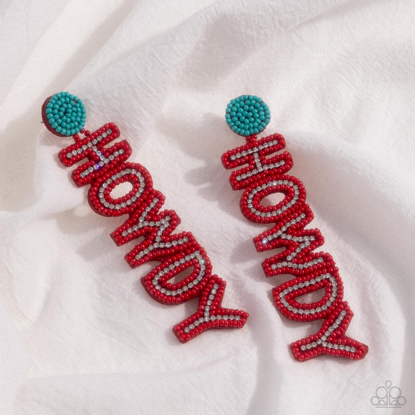 Howdy Headline - Red Seed Bead Earring