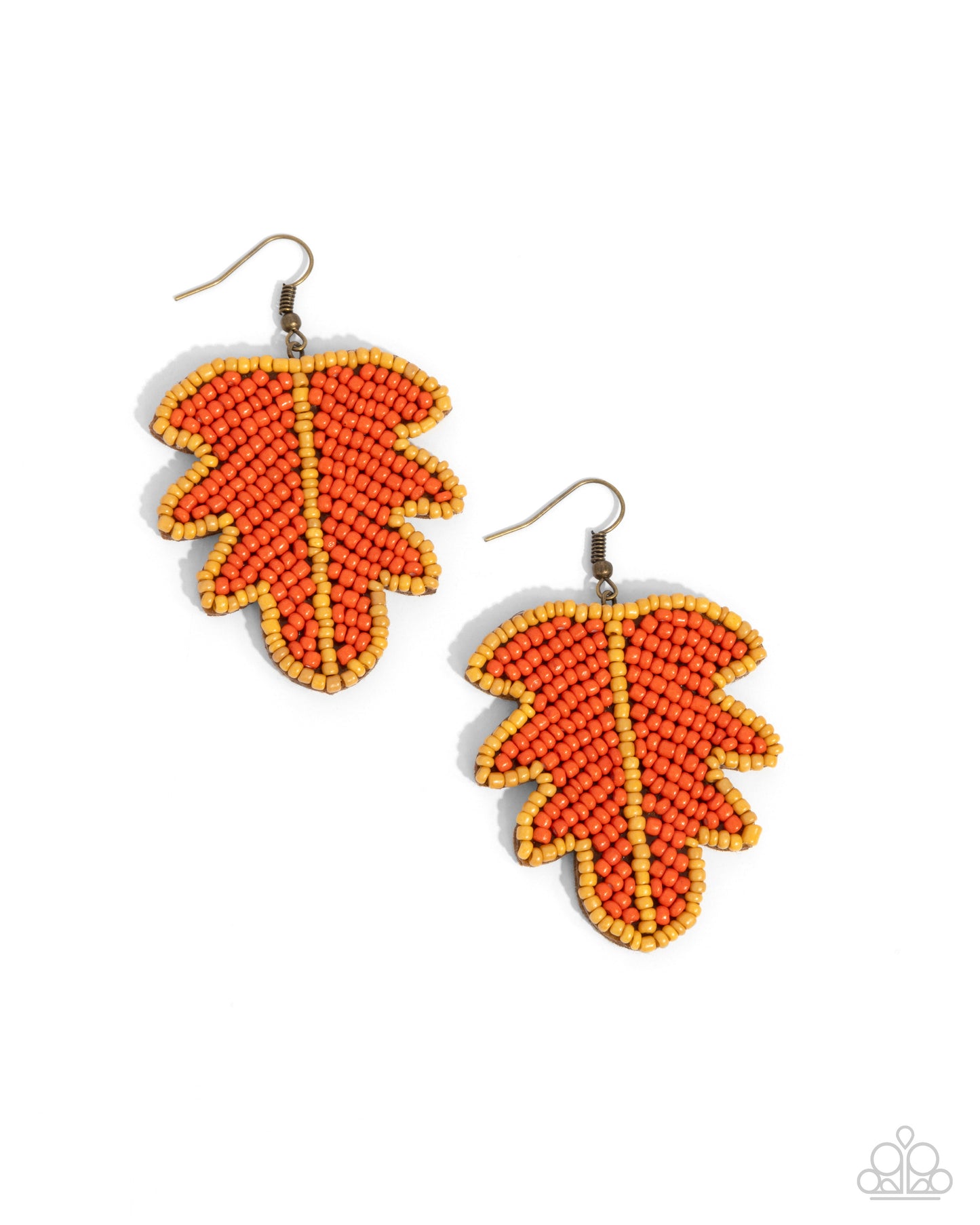 The FROND Page - Orange Seed Bead Earring