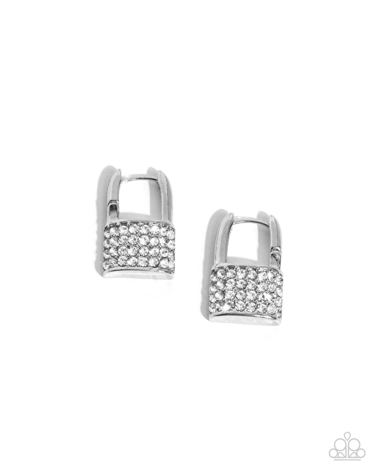Locked Luxury - White Earring
