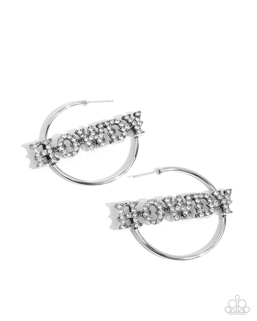Howdy Hoedown - White Hoop Earring (LOP 02-25)