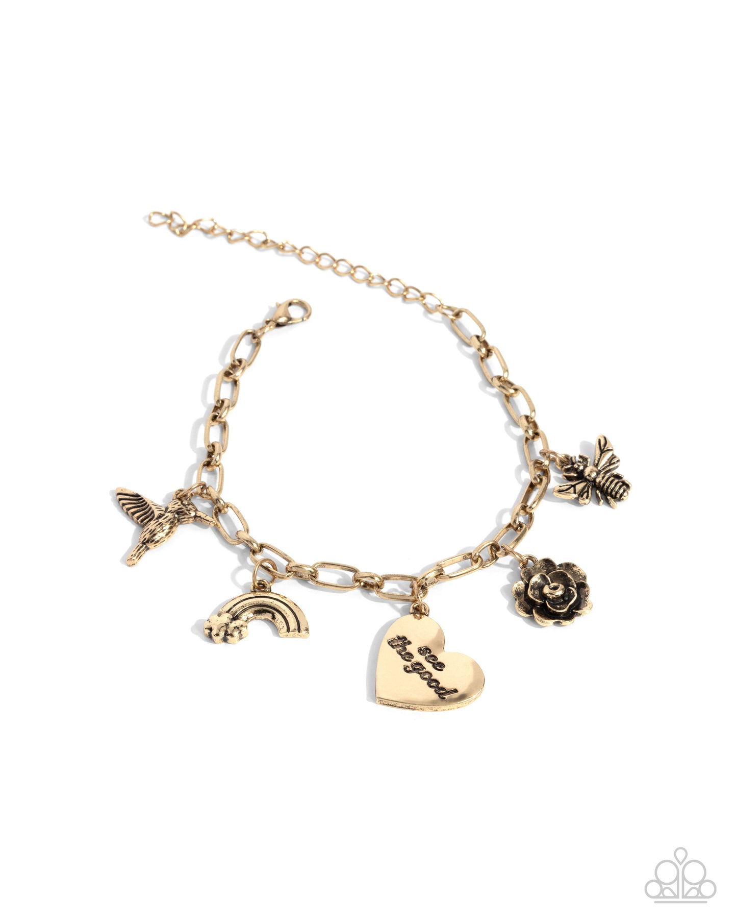 Positive Outlook - Gold Charm Bracelet