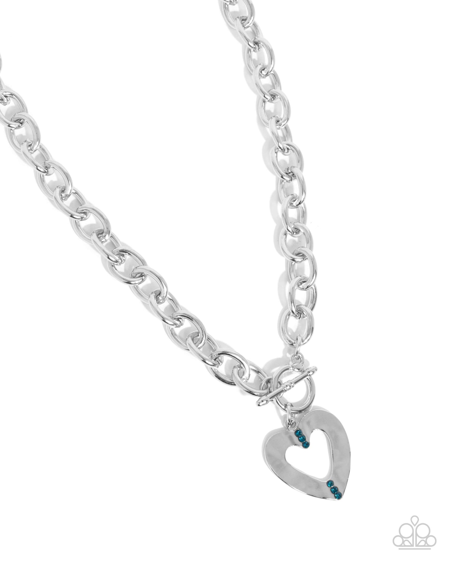 Complete Look! Affectionate Assist - Blue Necklace & Bracelet Set