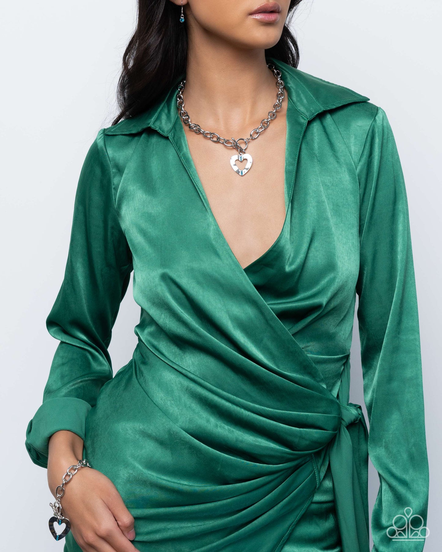 Complete Look! Affectionate Assist - Blue Necklace & Bracelet Set