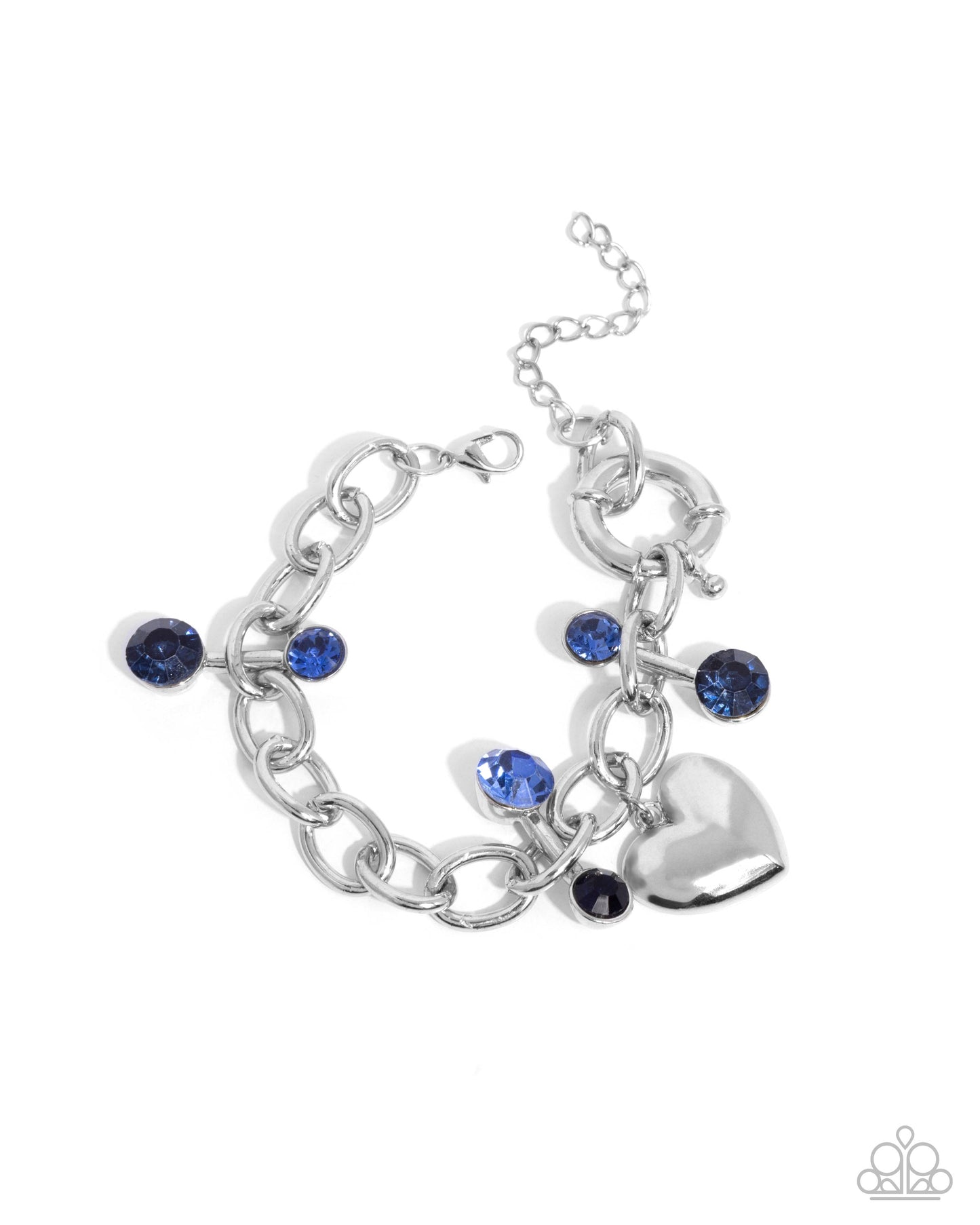 Complete Look! Seesaw Statement - Blue Necklace & Bracelet Set