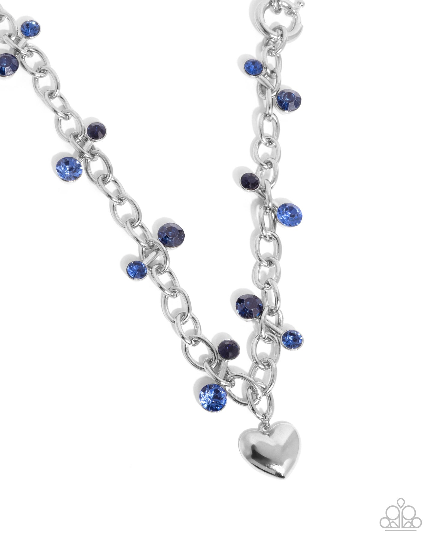 Complete Look! Seesaw Statement - Blue Necklace & Bracelet Set