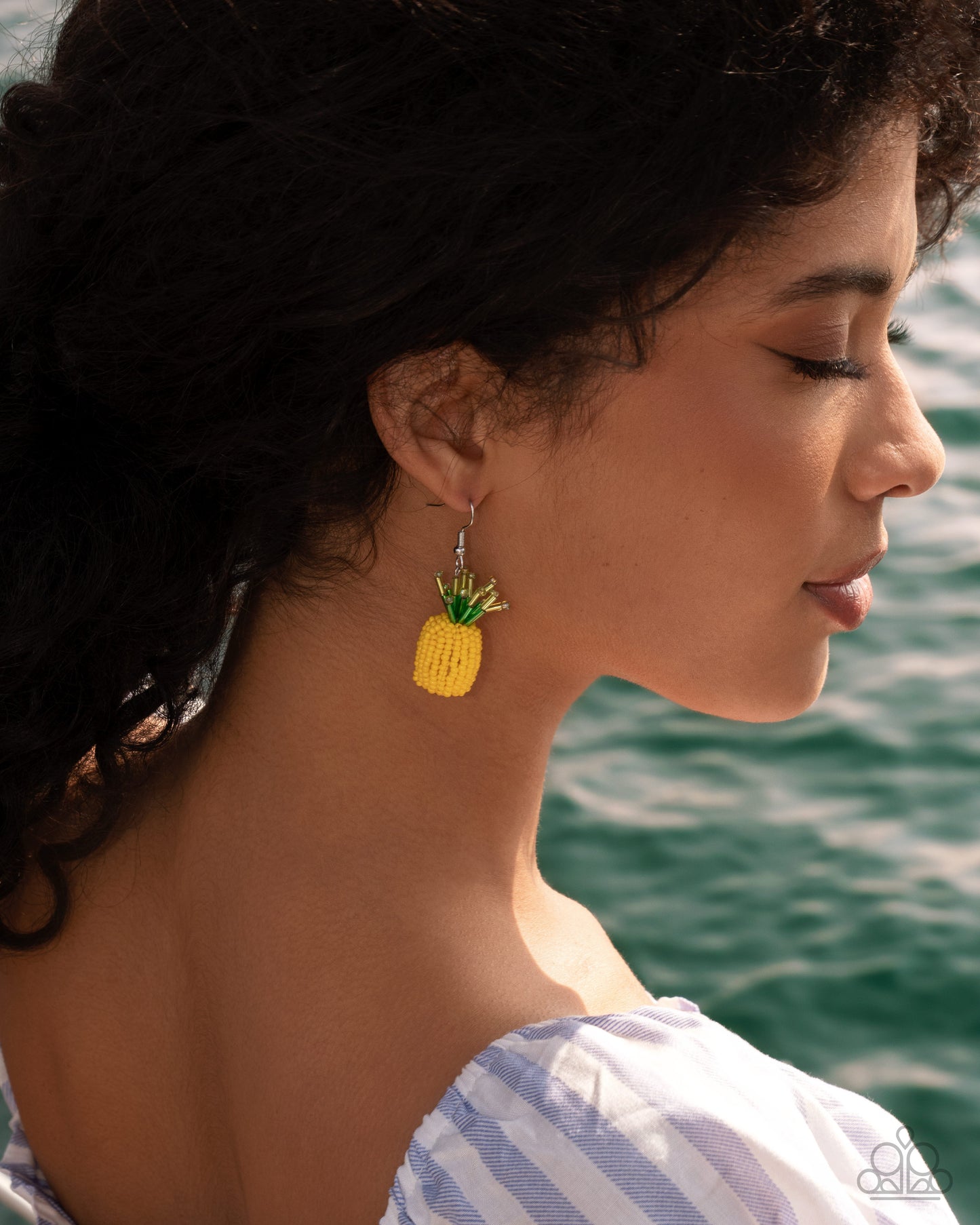 Pleasant Pineapple - Yellow Earring