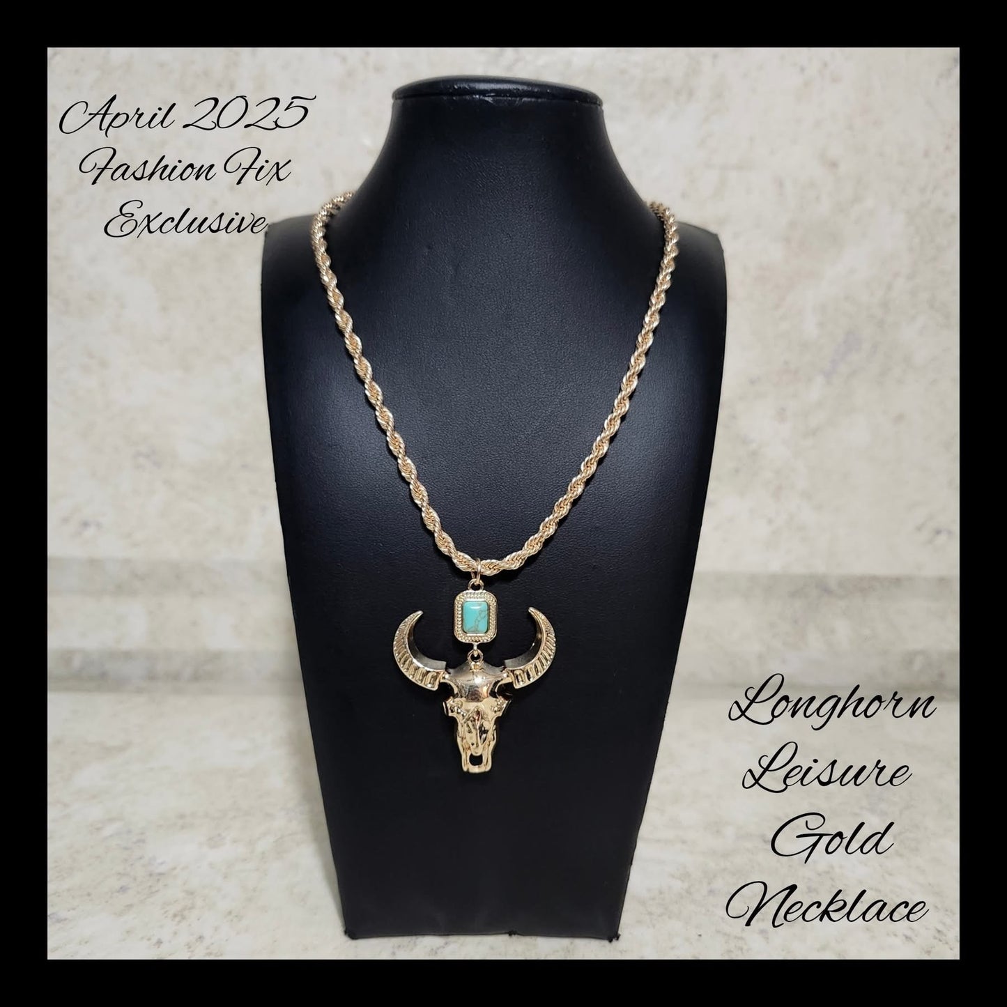 Longhorn Leisure - Gold Necklace (04-24 Fashion Fix Exclusive)