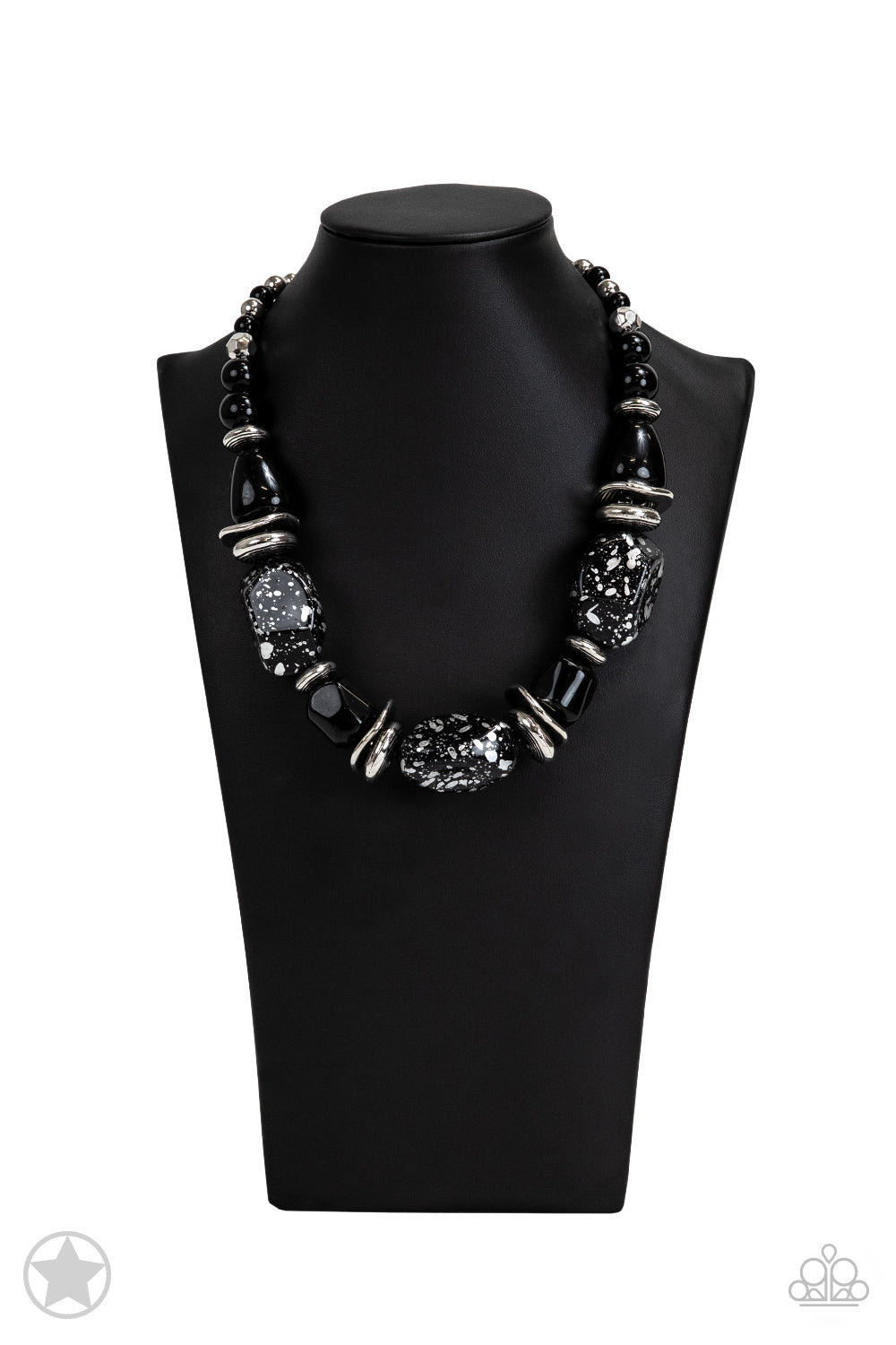 In Good Glazes - Black Blockbuster Necklace