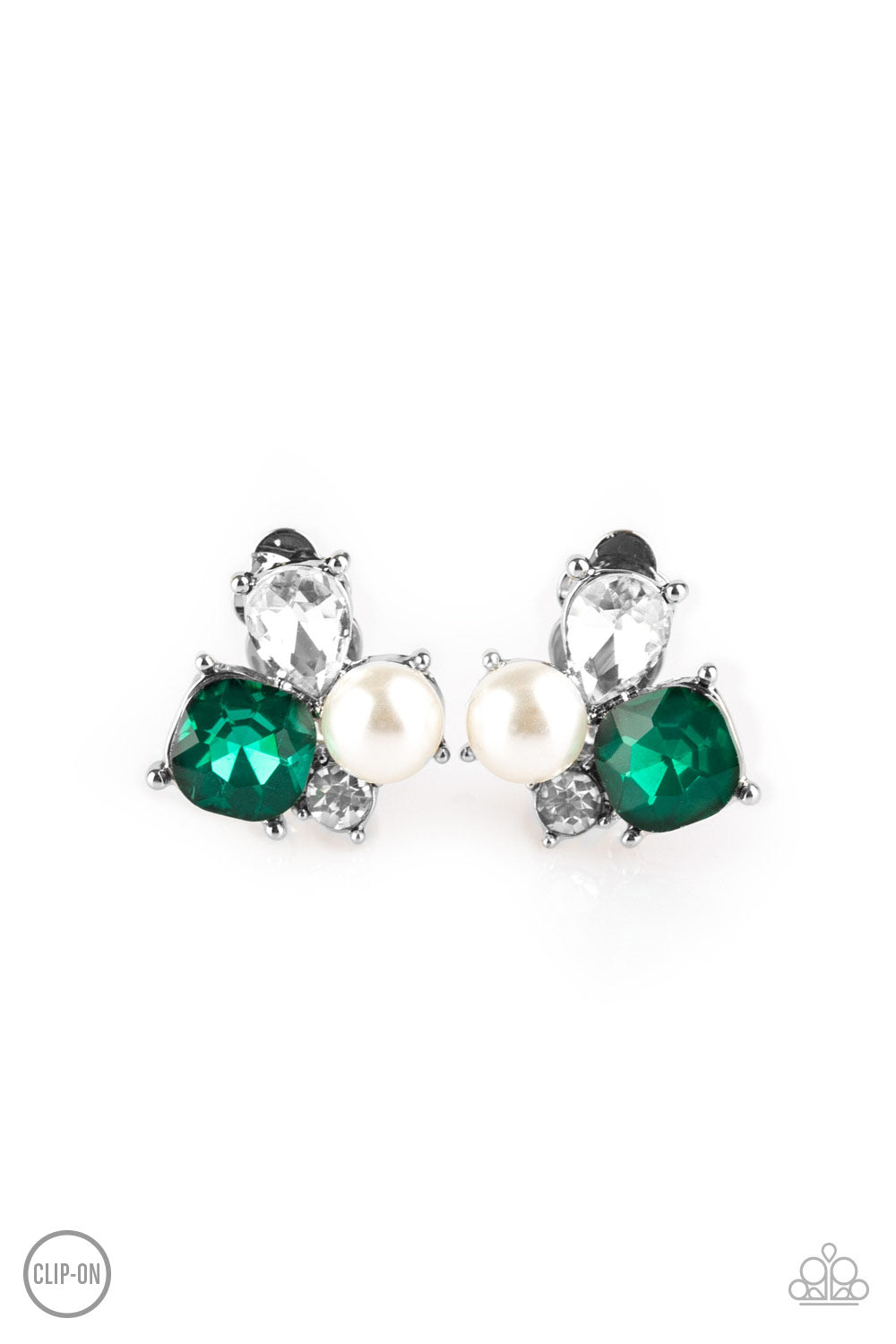 Highly High-Class - Green Clip On Earring