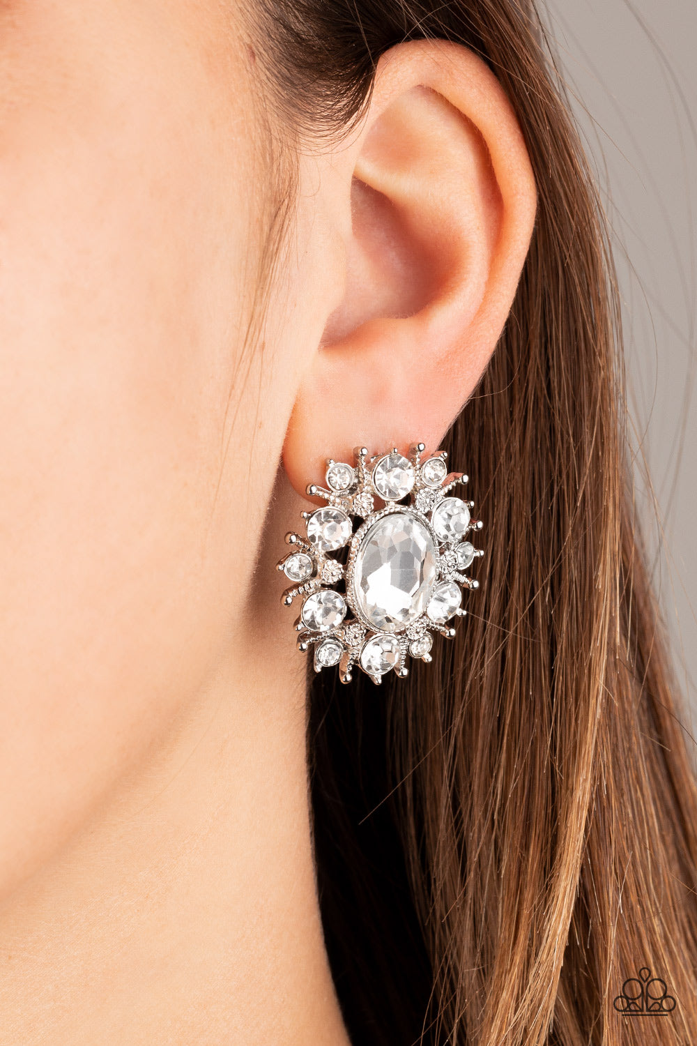 Serious Star Power - White Earring