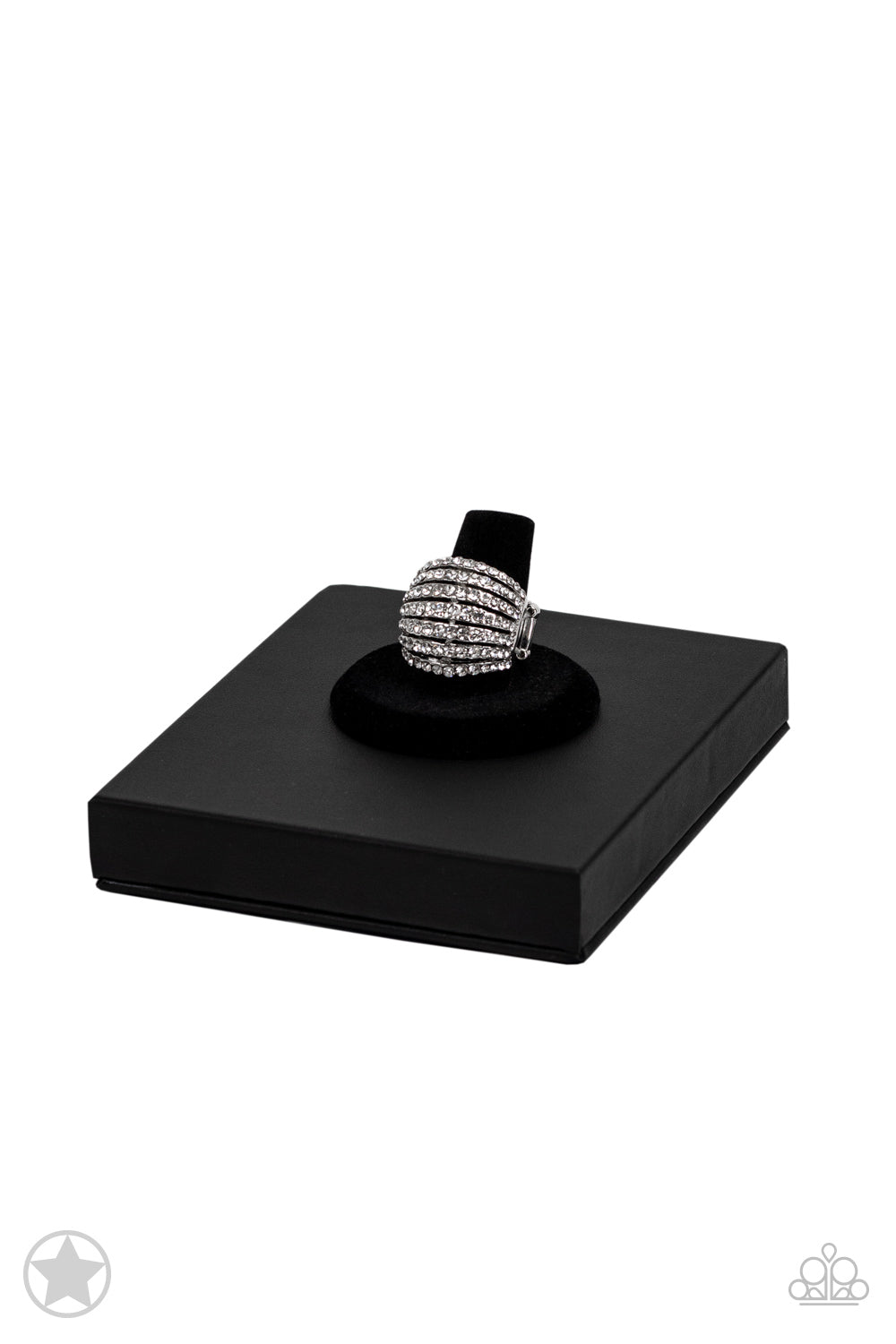 Blinding Brilliance - White Blockbuster Ring