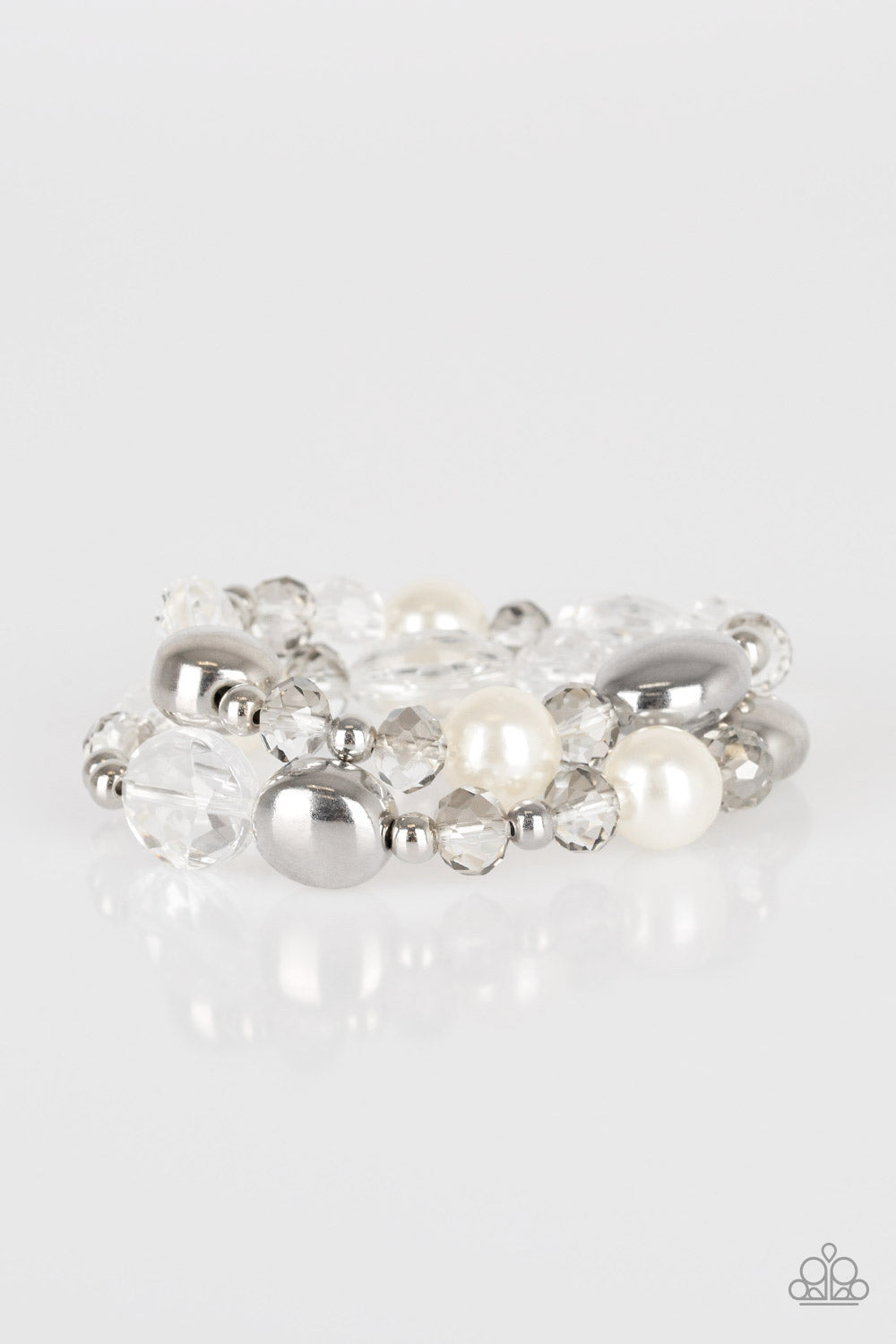 Downtown Dazzle - White Bracelet