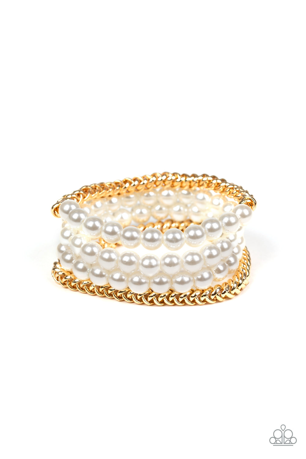 Industrial Incognito - Gold Pearl Bracelet