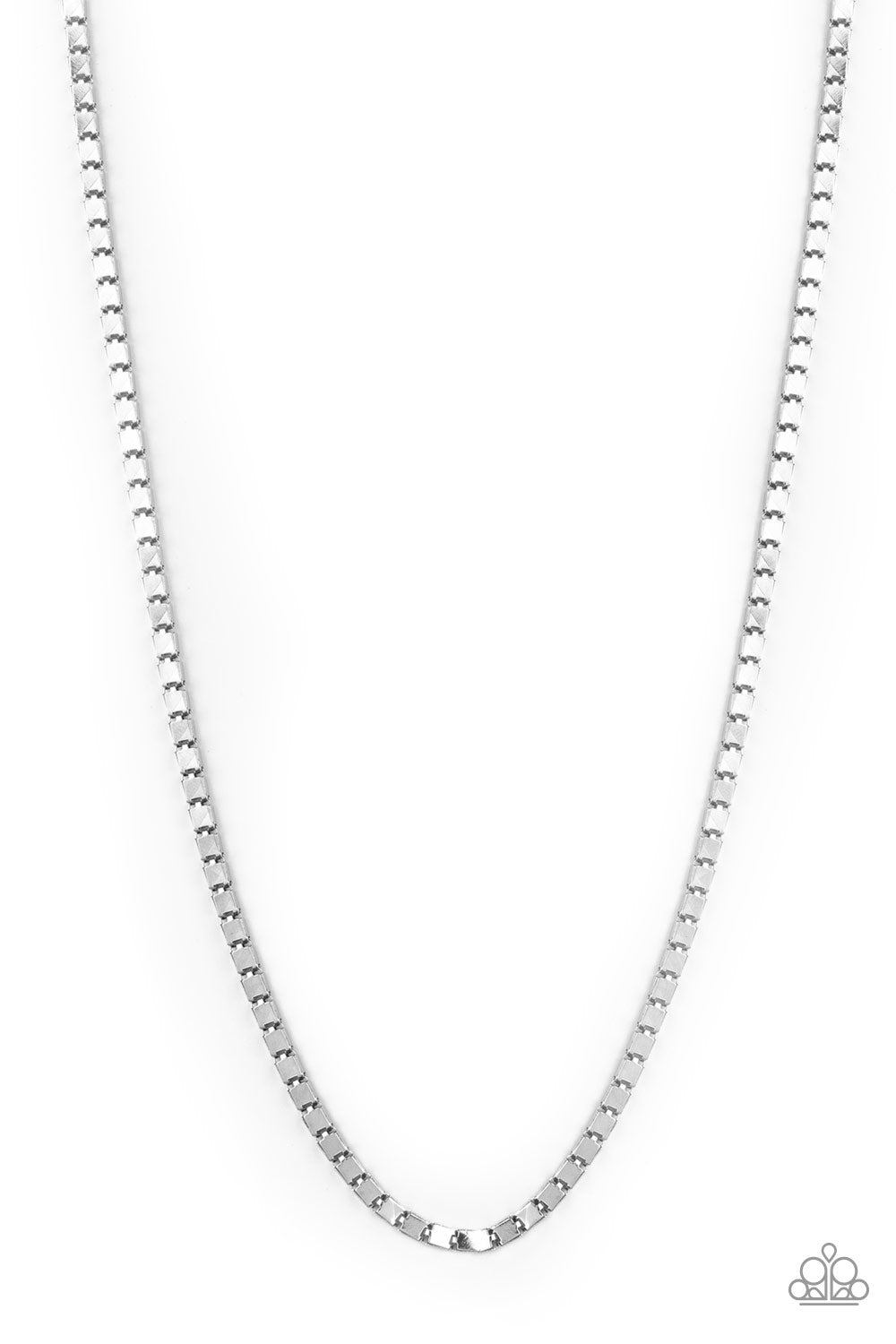 Boxed In - Silver Mens Necklace