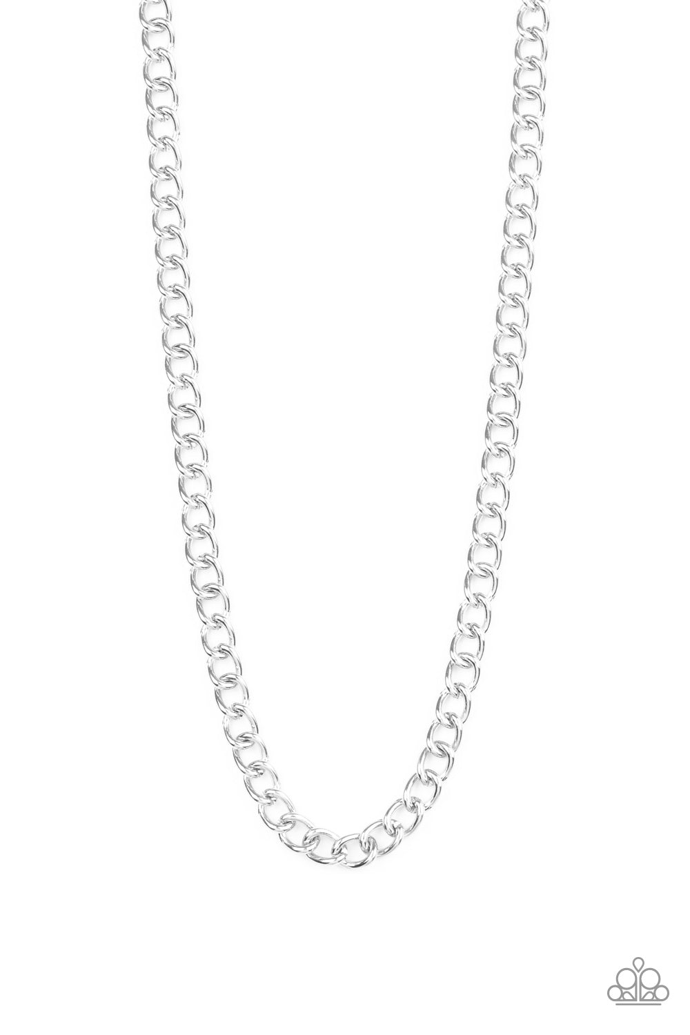 Full Court - Silver Mens Necklace