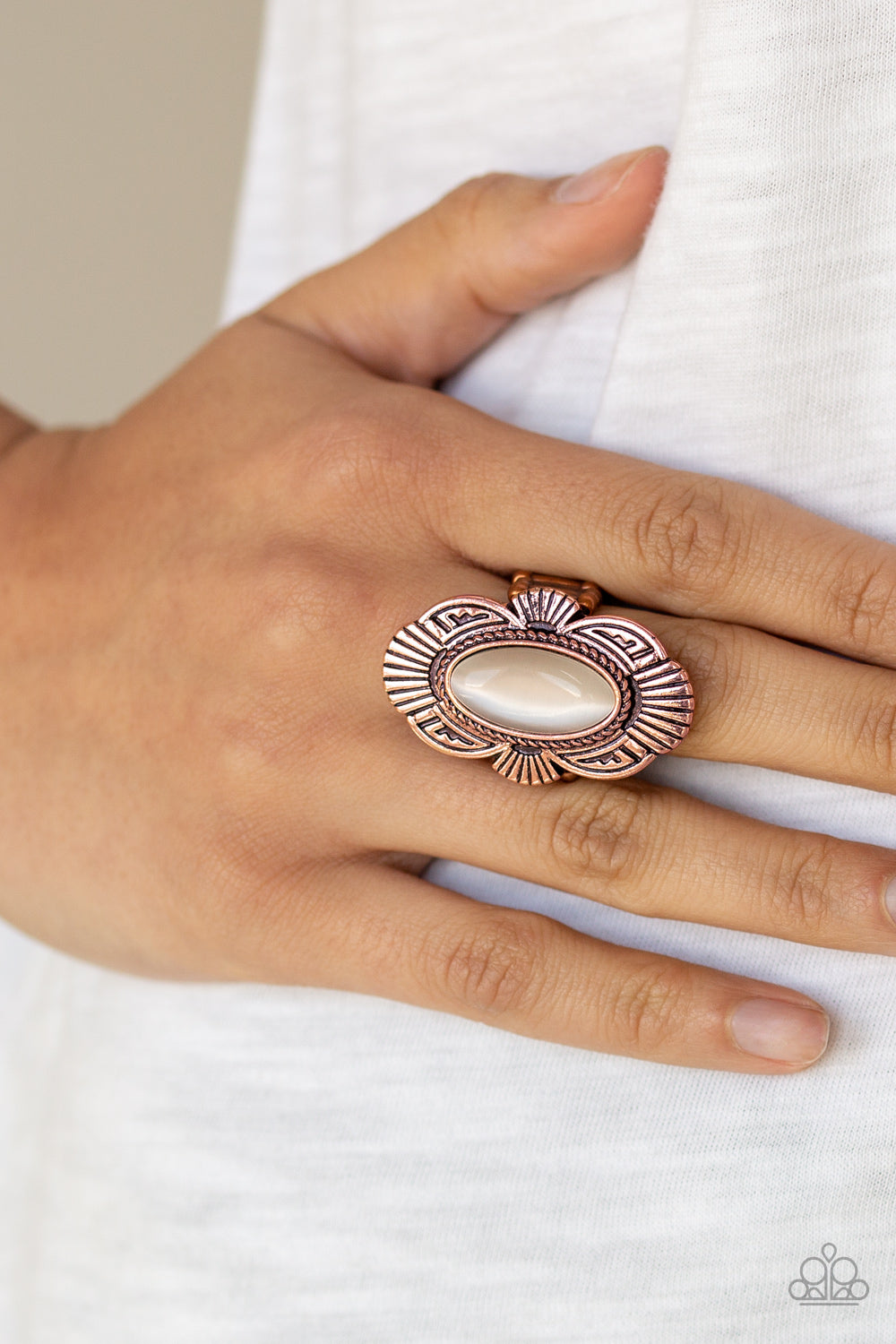 Oceanside Oracle - Copper Ring (TRAY)