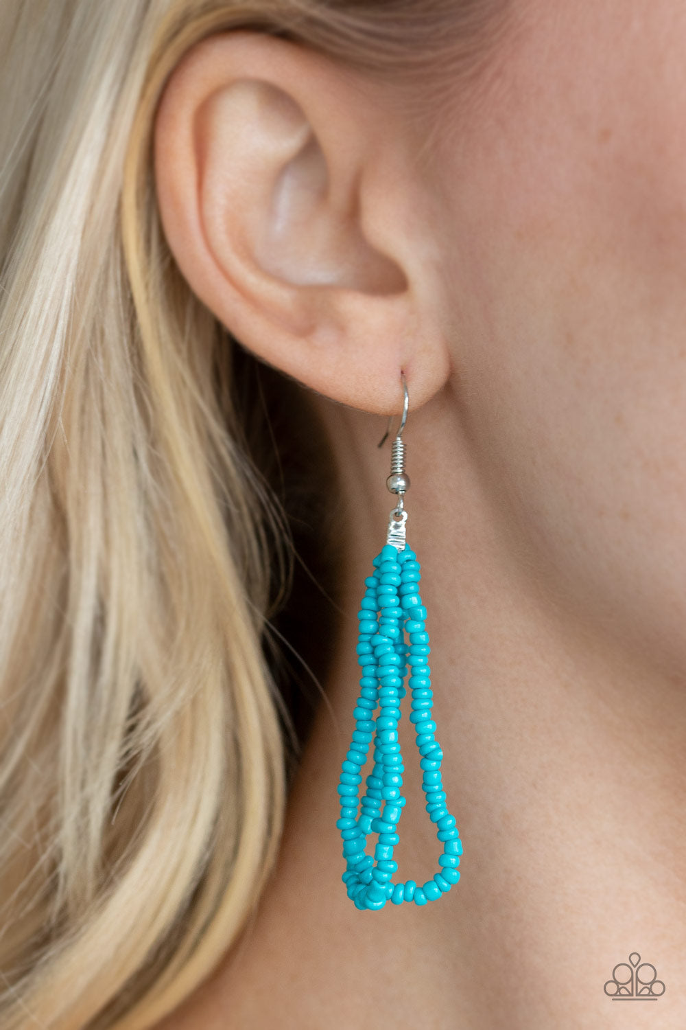 Congo Colada - Blue Seed Bead Necklace
