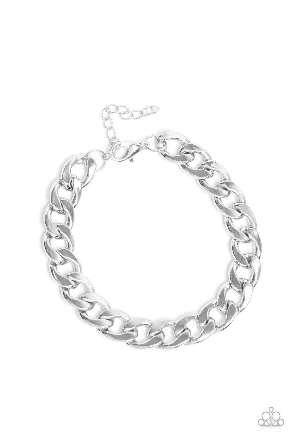Leader Board - Silver Mens Bracelet