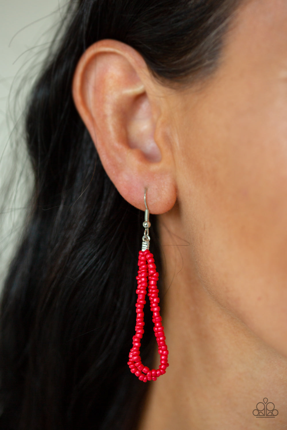 Congo Colada - Red Seed Bead Necklace