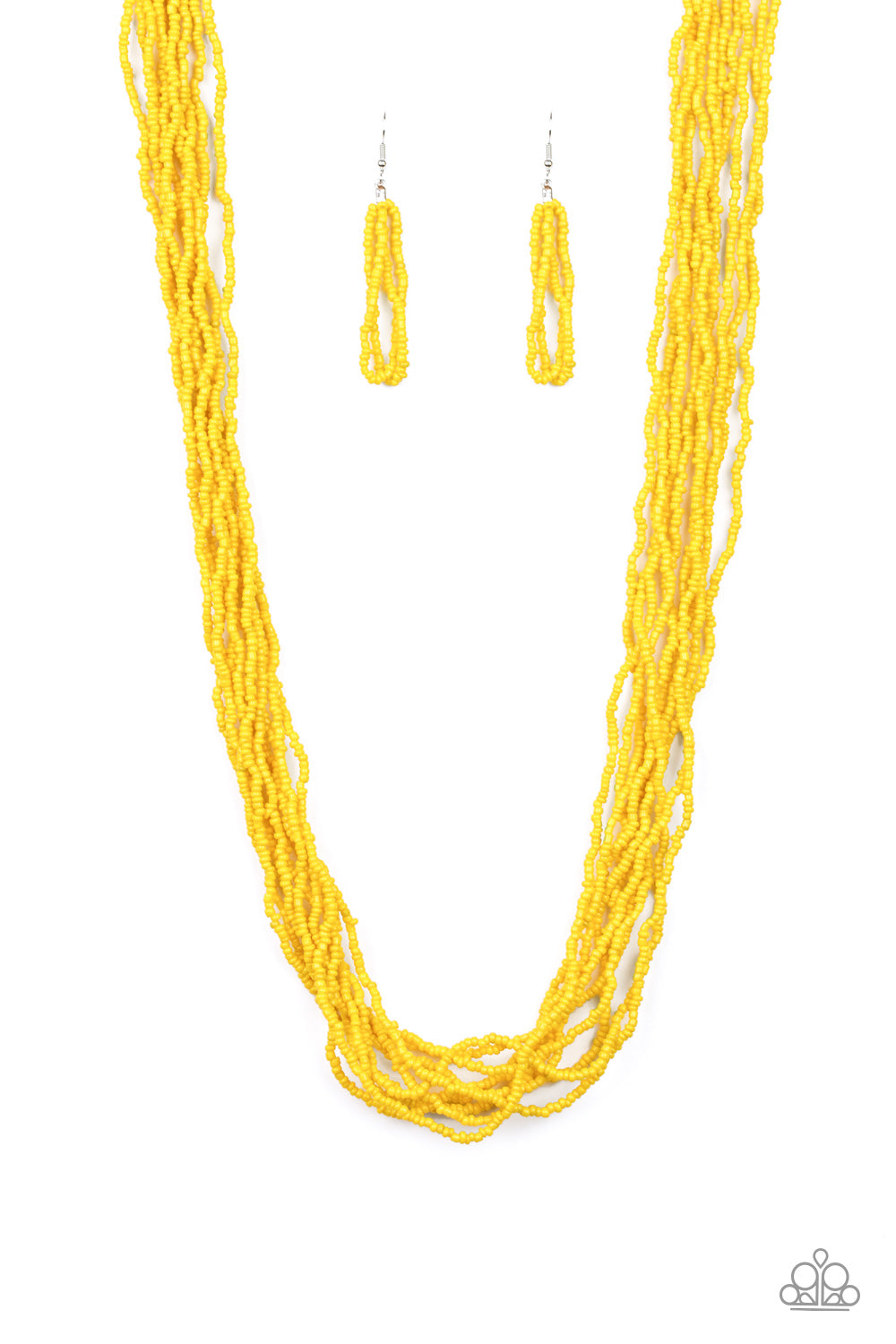 Congo Colada - Yellow Seed Bead Necklace