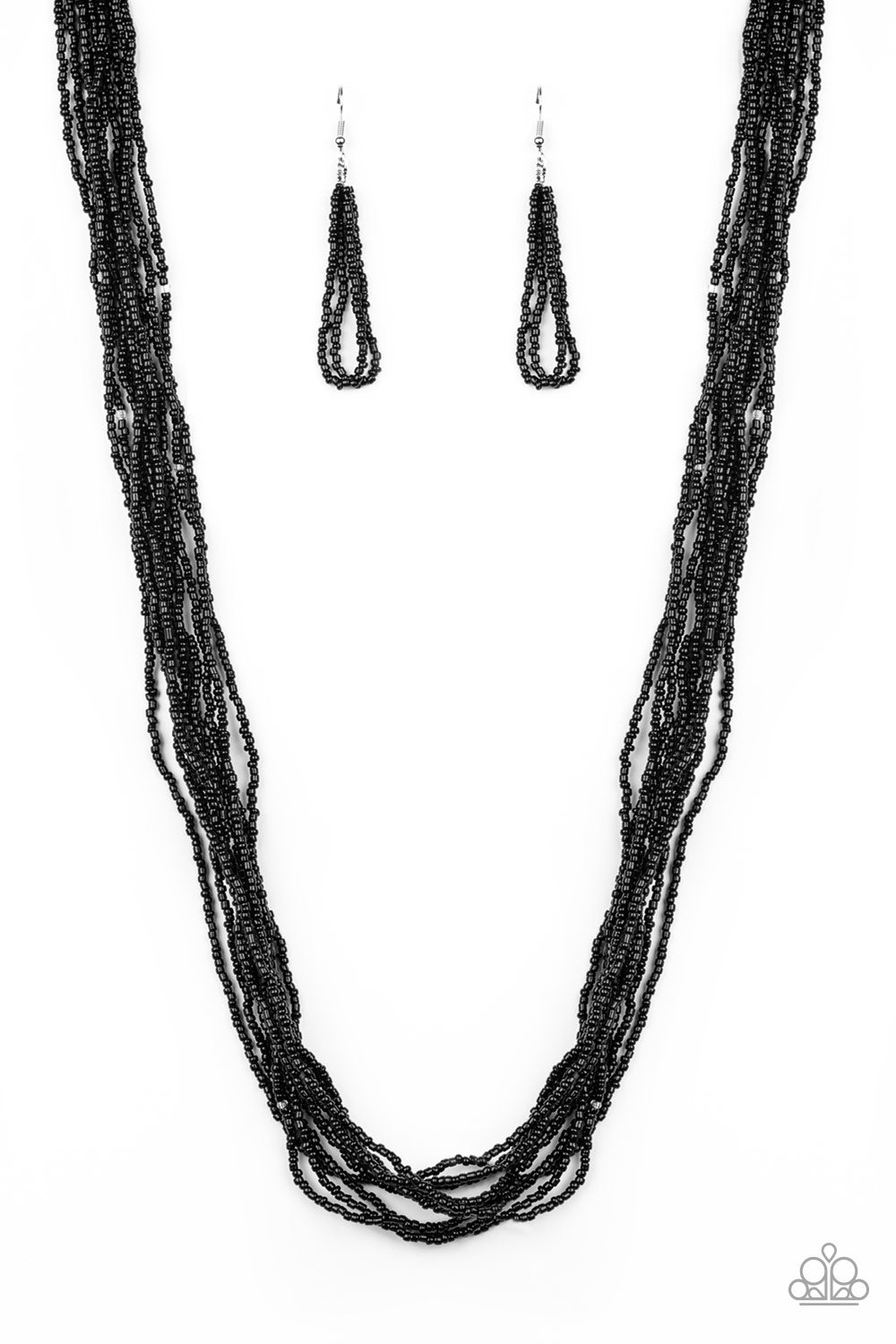 Congo Colada - Black Seed Bead Necklace
