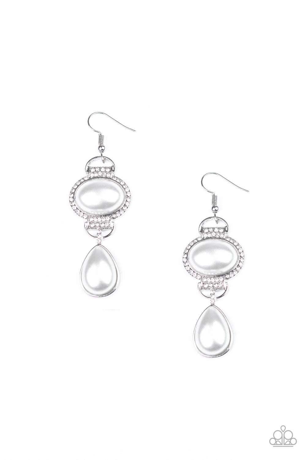 Icy Shimmer - White Earring