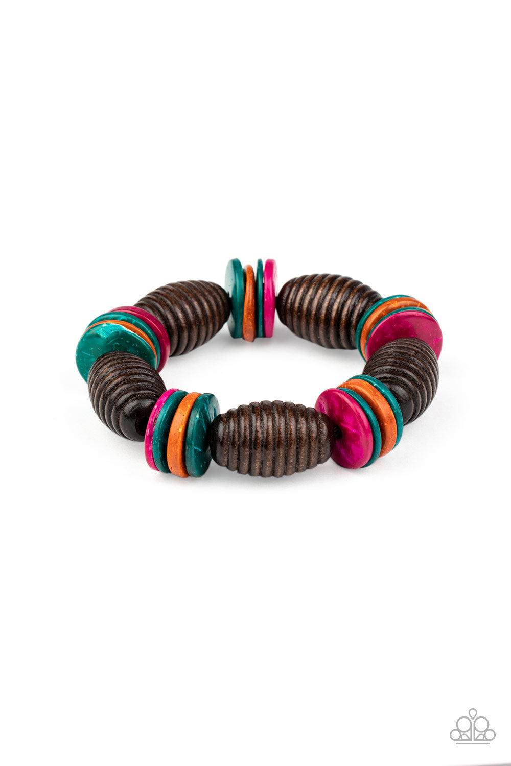 Caribbean Castaway - Multi Wood Bracelet