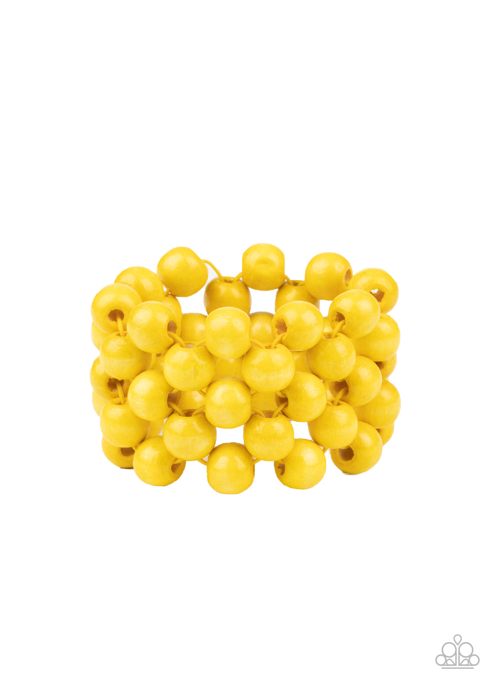 Tiki Tropicana - Yellow Wood Bracelet
