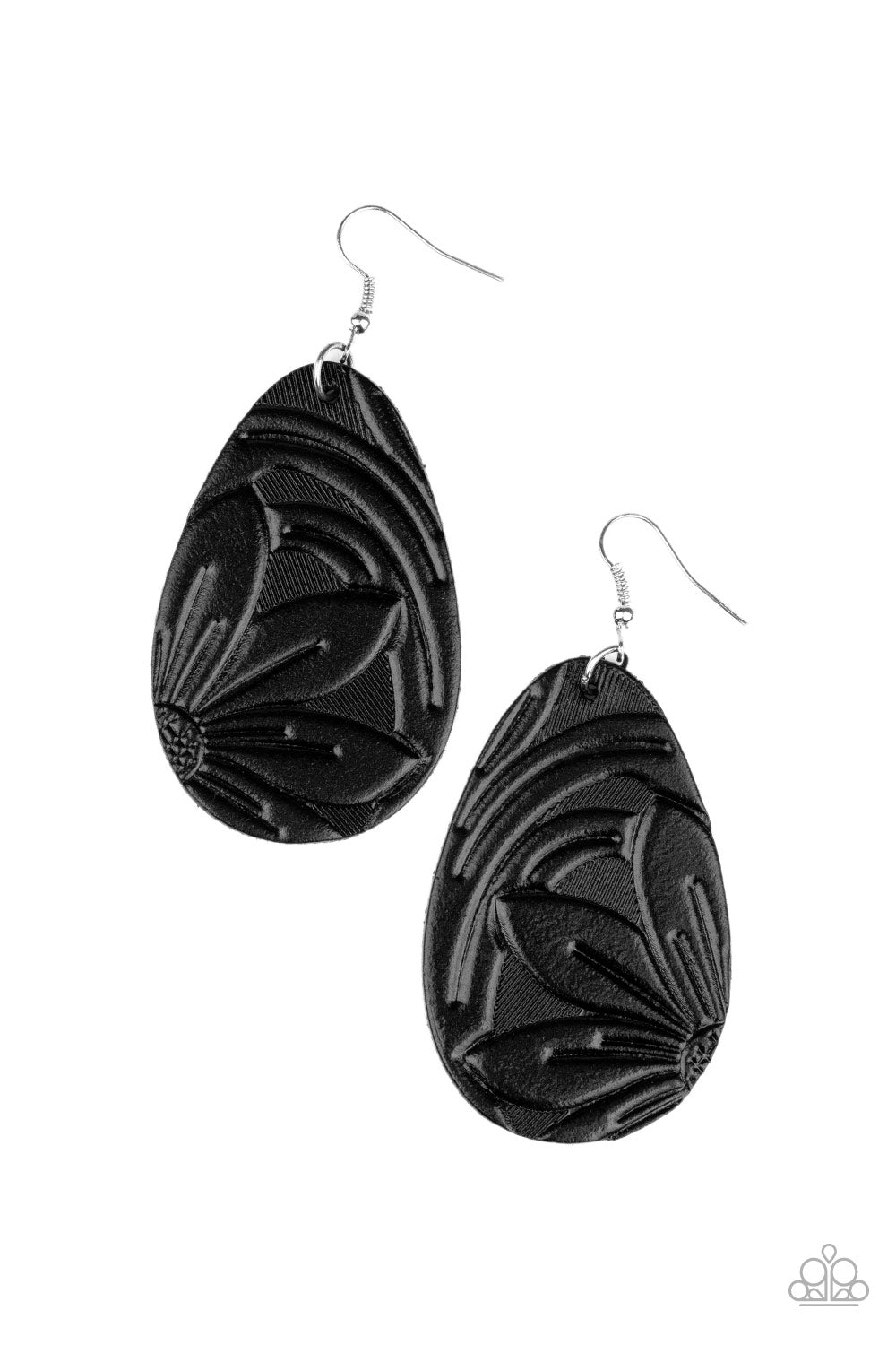 Garden Therapy - Black Leather Earring