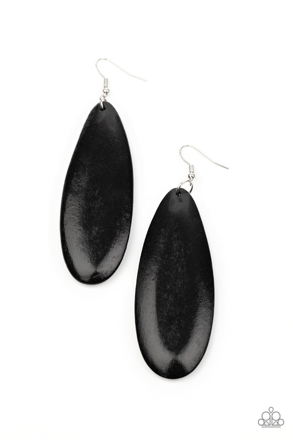 Tropical Ferry - Black Wood Earring
