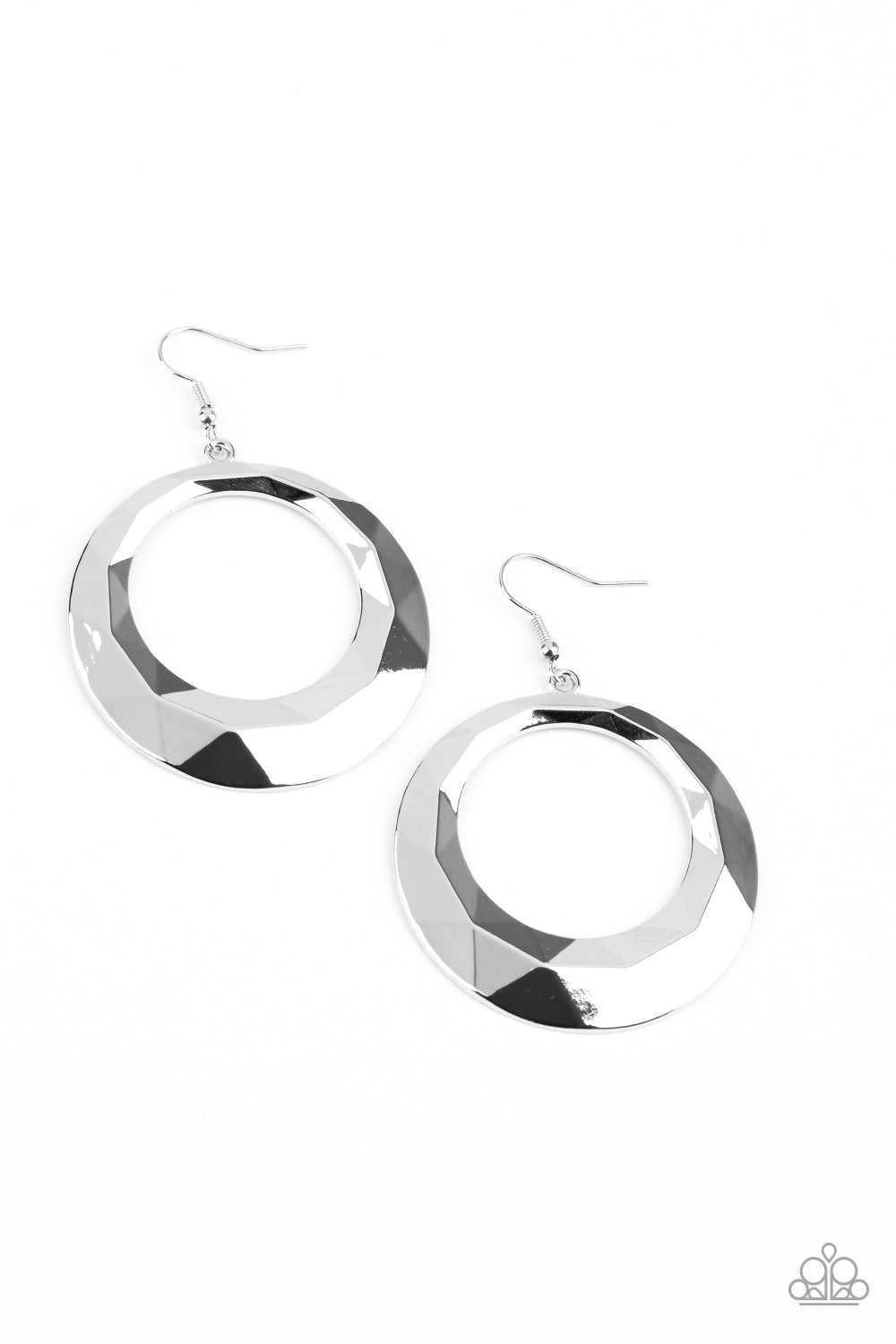 Fiercely Faceted - Silver Earring