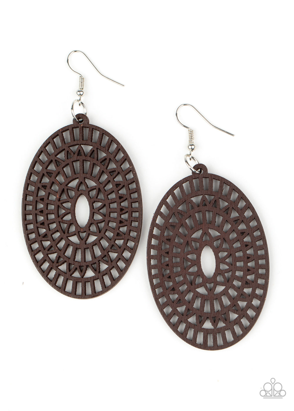 Tropical Retreat - Brown Wood Earring