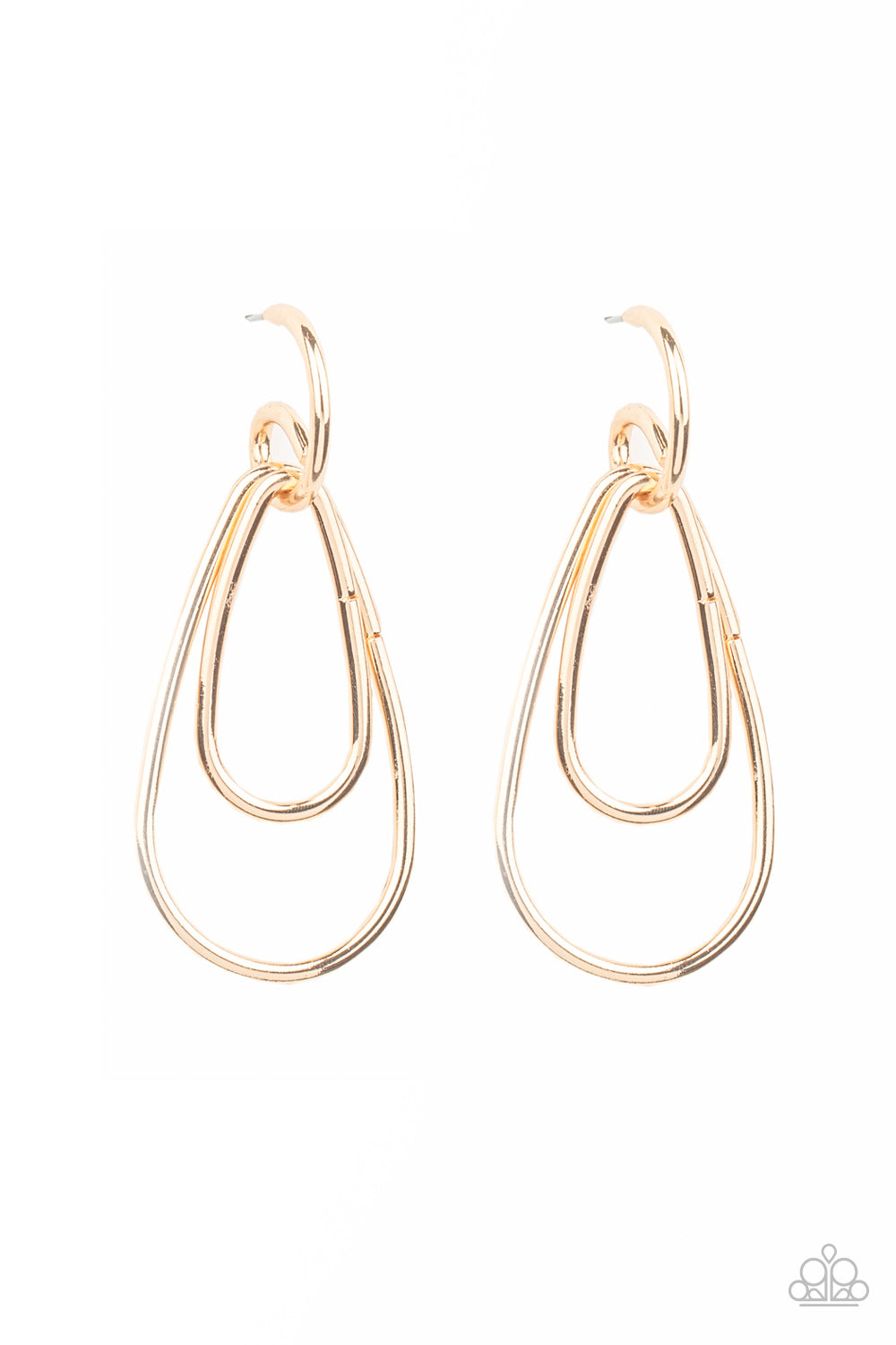 Droppin' Drama - Gold Hoop Earring
