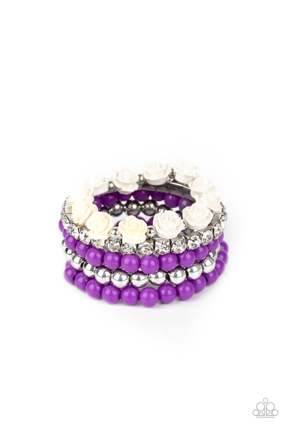 Rose Garden Grandeur - Purple Bracelet