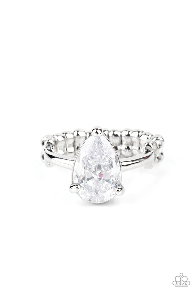 Vintage Engagement - White Ring 0227