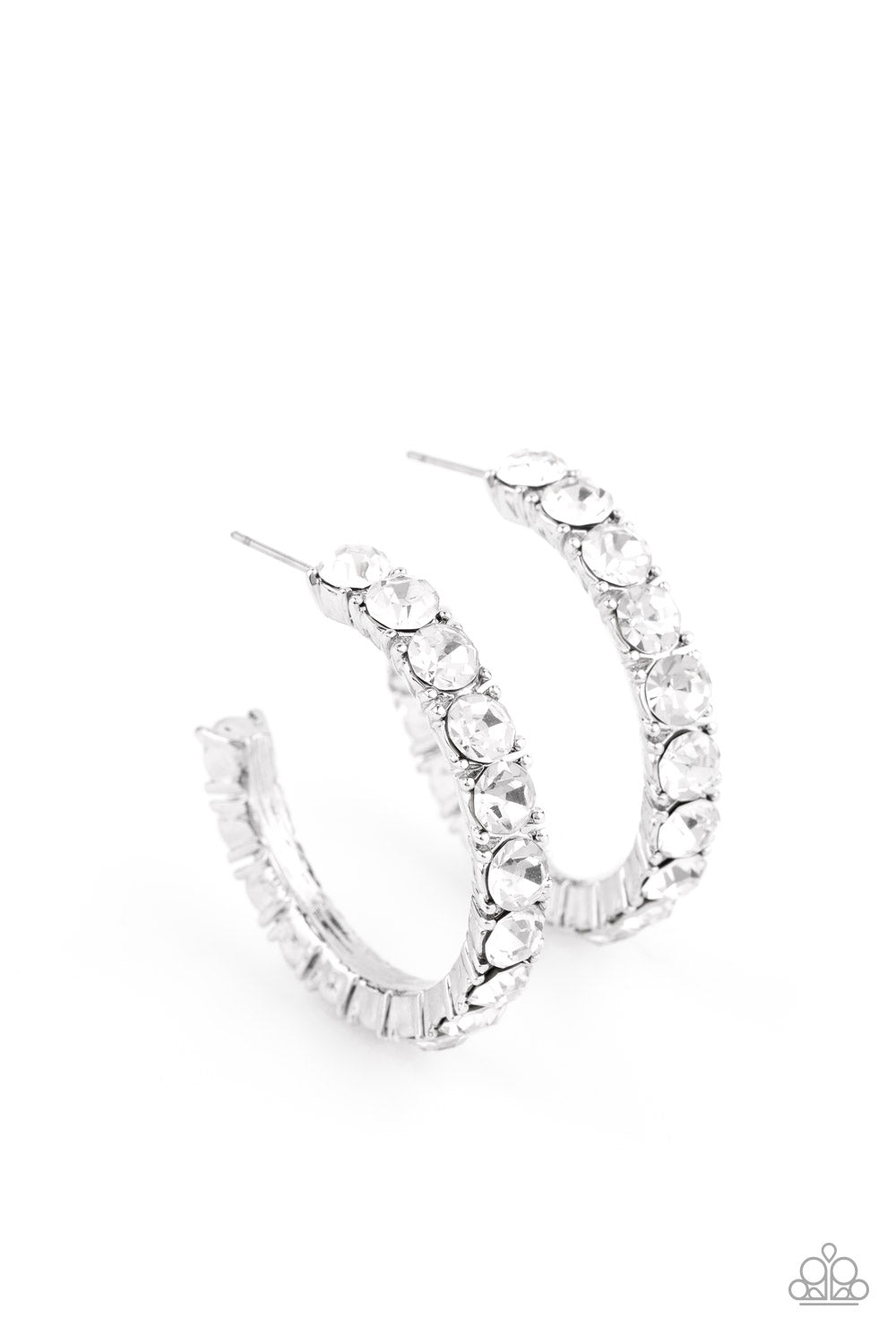 CLASSY is in Session - White Hoop Earring
