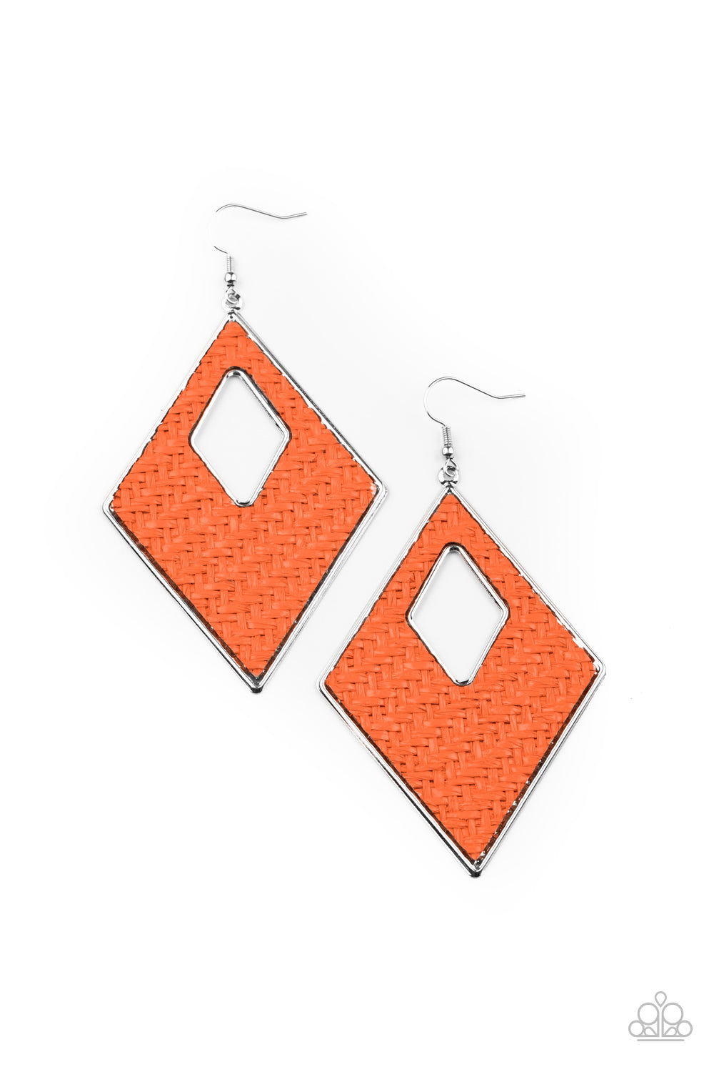 Woven Wanderer - Orange Earring