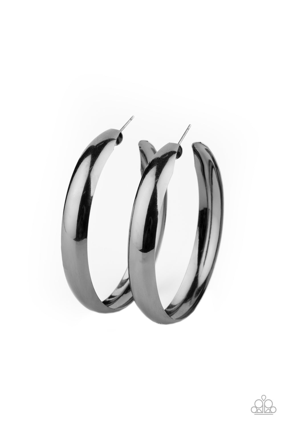 BEVEL In It - Black Hoop Earring