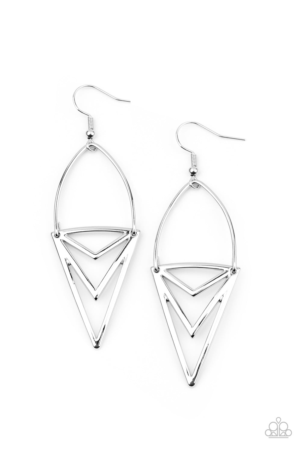 Proceed With Caution - Silver Earring