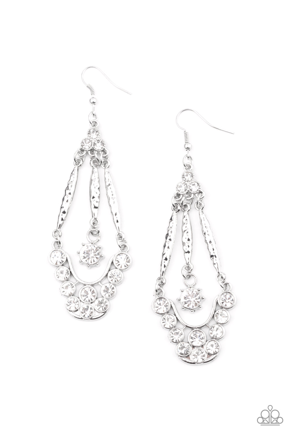 High-Ranking Radiance - White Earring